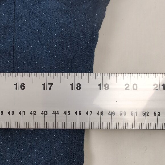 Ralph Lauren Men's Blue Dot Button Up Shirt Classic Fit Indigo Chest Pocket, XS - Picture 5 of 6